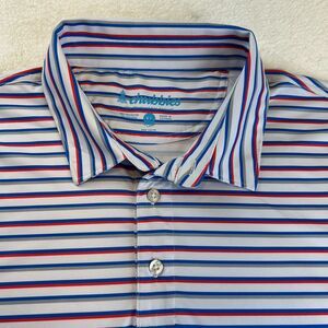 Chubbies Mens Golf Polo Shirt Size XL Red White Blue